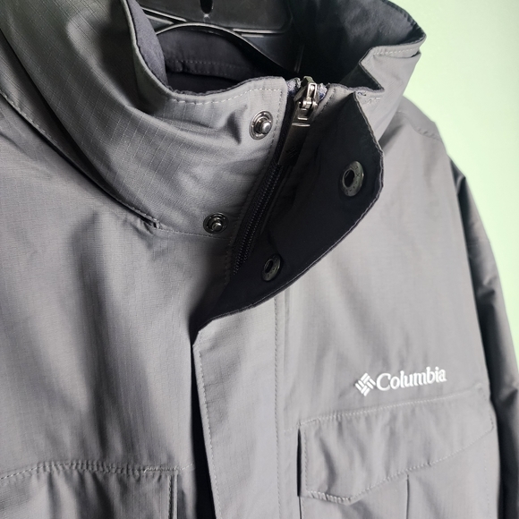 Columbia Dr. Downpour Omni-Tech Waterproof Jacket Gray Men's Size XL - Picture 4 of 12